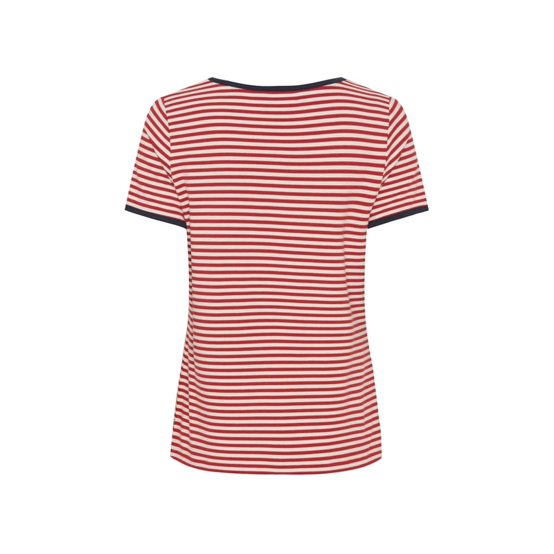 Redgreen Women Camilla T-shirt T-shirts 147 Dark Red Stripe