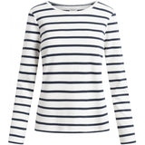 Redgreen Women Catalina langærmet t-shirt Langærmet Tee 120 Off White Stripe