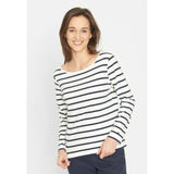 Redgreen Women Catalina langærmet t-shirt Langærmet Tee 120 Off White Stripe