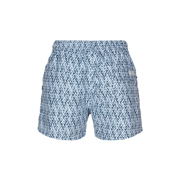 Sea Ranch Chico Mønstret Badebukser Badeshorts Dyb Ultramarine/Hvid