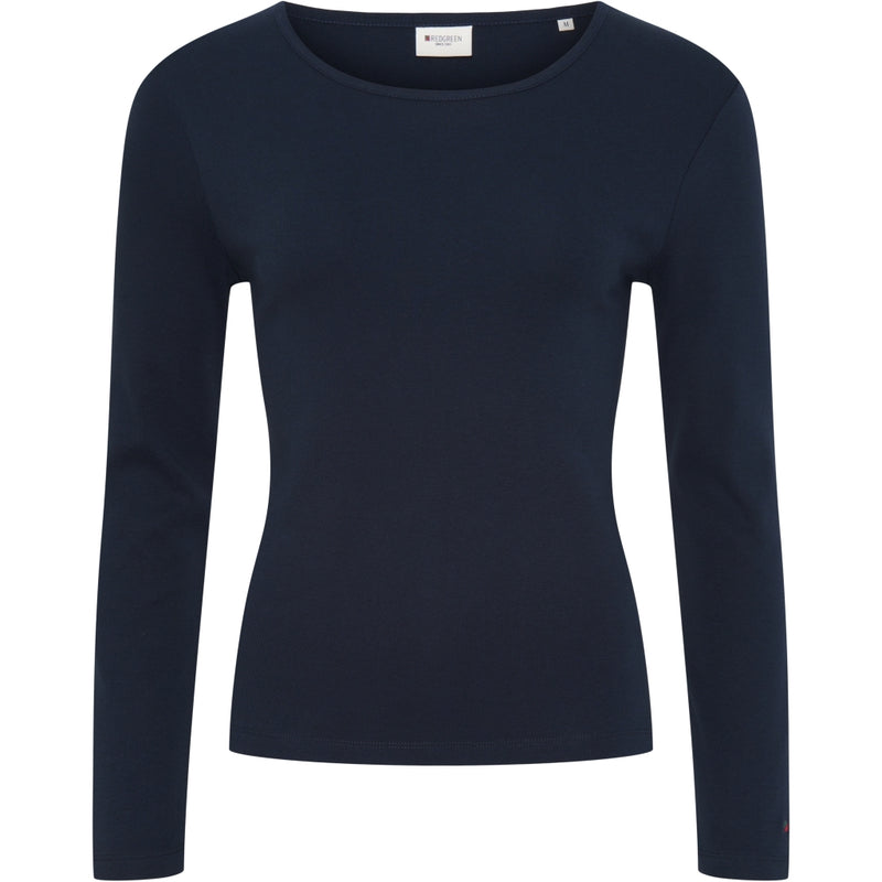 Redgreen Women Ciljla Long Sleeve T-shirt Langærmet Tee 069 Dark Navy