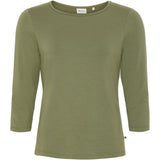 Redgreen Women Clarie 3/4 LS T-shirt Langærmet Tee 076 Mid Green