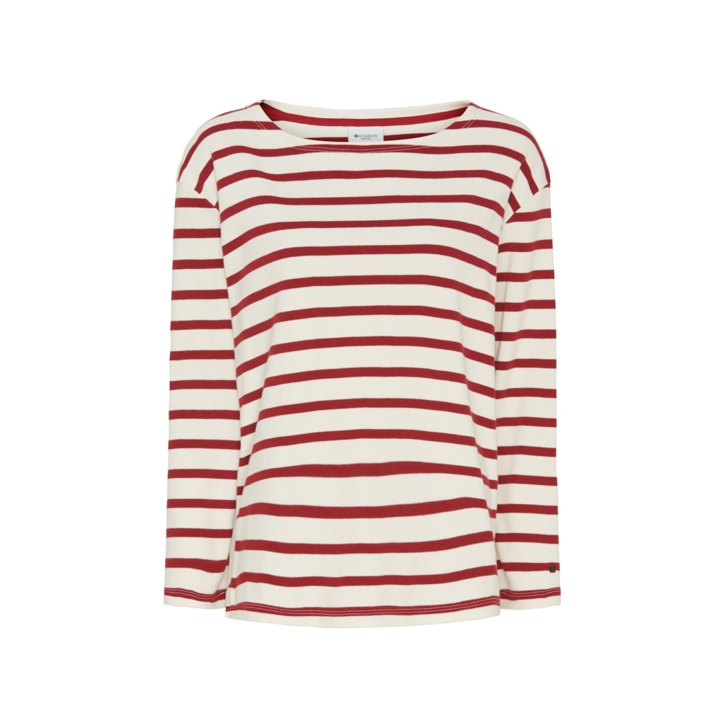 Redgreen Women Claudia T-shirt Langærmet Tee 147 Dark Red Stripe