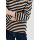 Redgreen Women Cleo 3/4 LS T-shirt Langærmet Tee 138 Gold Stripe