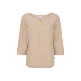 Sea Ranch Corrie 3/4 ærmet T-shirt Langærmet Tee Oxford Tan