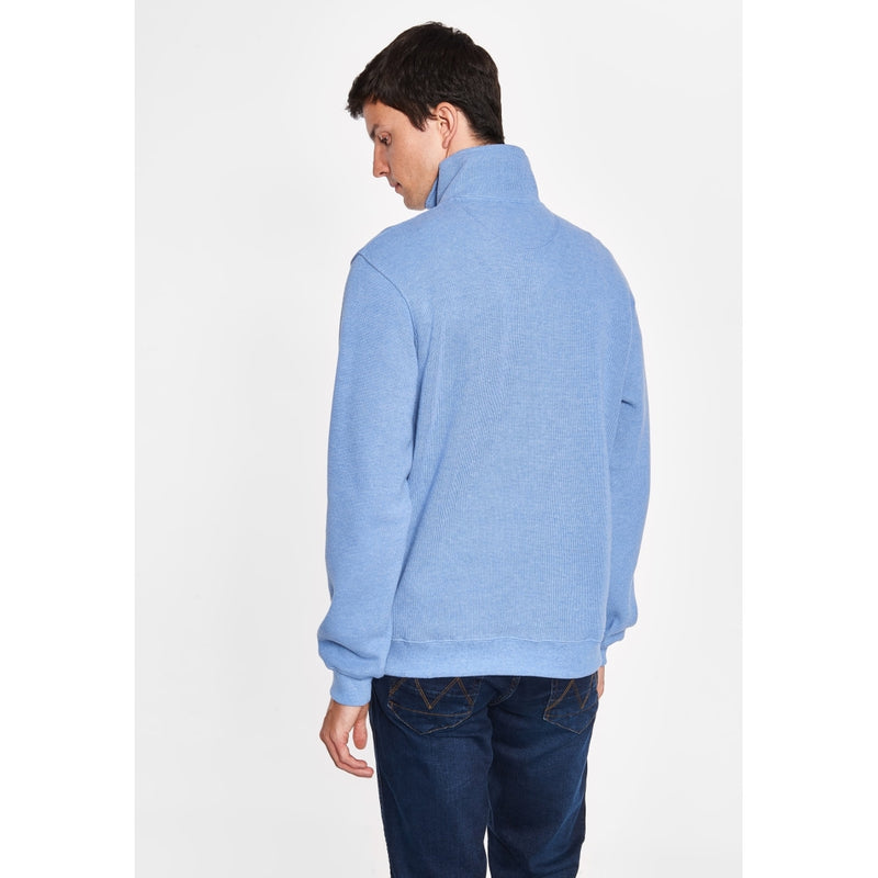 Sea Ranch Cromwell Langærmet Sweater med Lynlås Sweatshirts Denim Melange