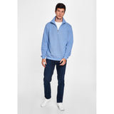 Sea Ranch Cromwell Langærmet Sweater med Lynlås Sweatshirts Denim Melange