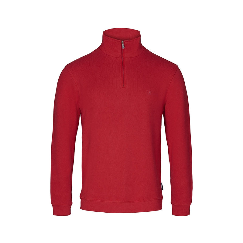 Sea Ranch Cromwell Langærmet Sweater med Lynlås Sweatshirts Stærk Rød