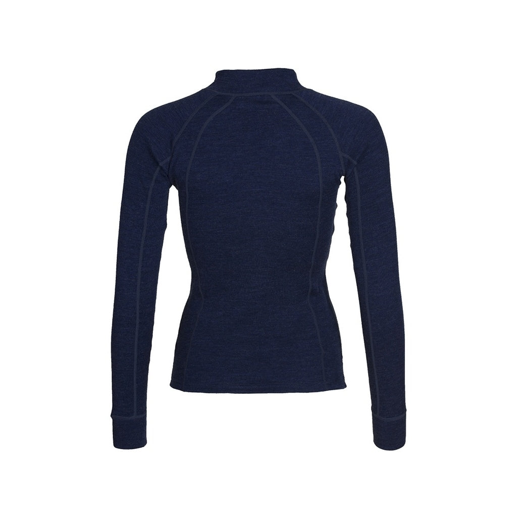 Sea Ranch Dame Merino Uldtrøje med Lynlås Undertøj Navy