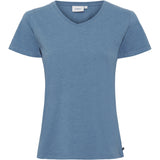 Sea Ranch Dorthea Organic Cotton V-Neck tee T-shirts 4172 Federal Blue