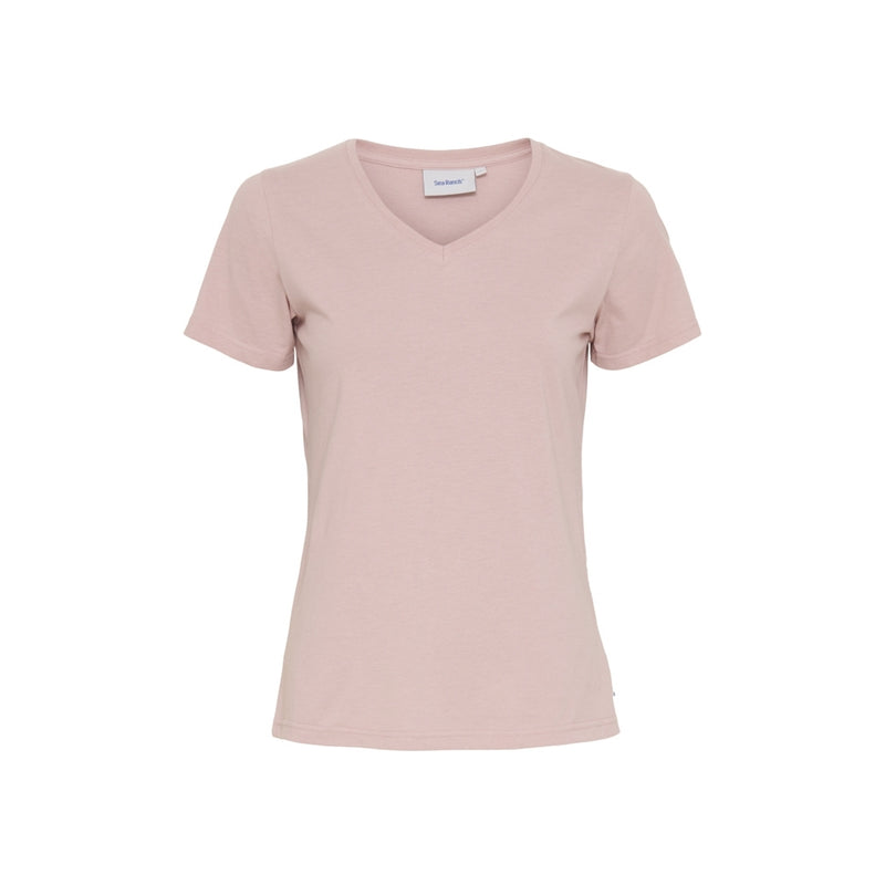 Sea Ranch Dorthea Organic Cotton V-Neck tee T-shirts Lys Mauve