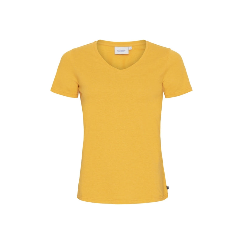 Sea Ranch Dorthea Organic Cotton V-Neck tee T-shirts Orange