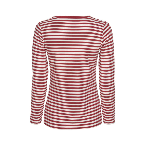 Redgreen Women Frances langærmet t-shirt Langærmet Tee 143 Light Red Stripe