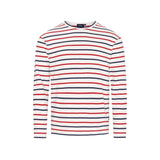 Sea Ranch Grenaa Stribet Langærmet T-shirt Langærmet Tee Pearl/SR Navy/Rød