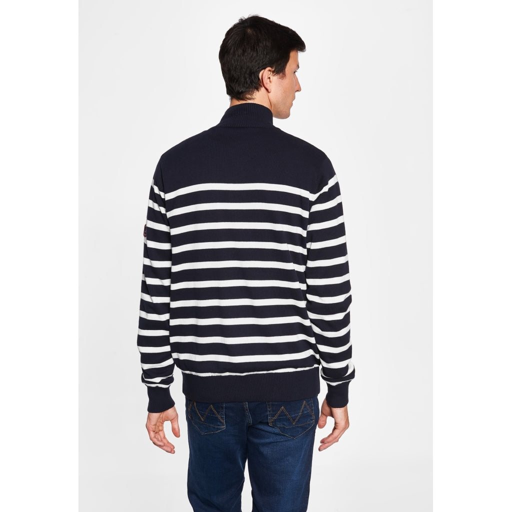 Sea Ranch Haakon Stribet Strik Cardigan - Windbreaker Windbreaker Mørk Navy/Pearl