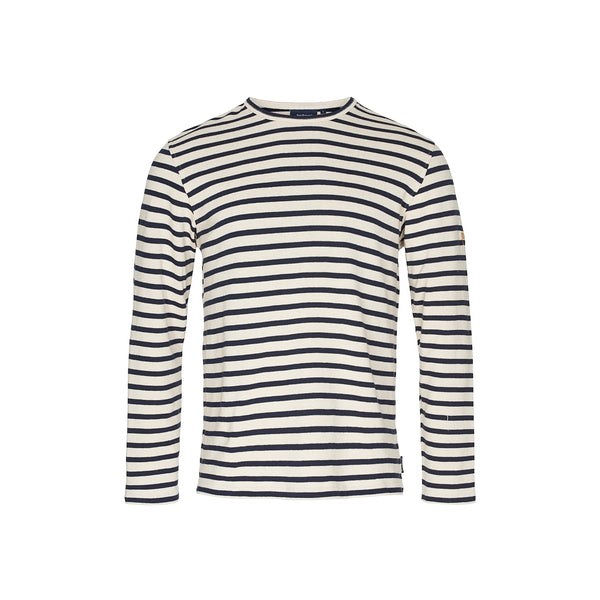 Sea Ranch Hugo Stribet Langærmet T-shirt Langærmet Tee Ecru/SR Navy