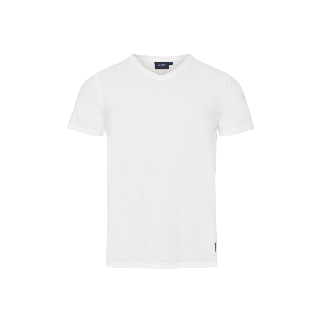 Sea Ranch Juan V-Neck Organic Cotton Tee T-shirts Pearl