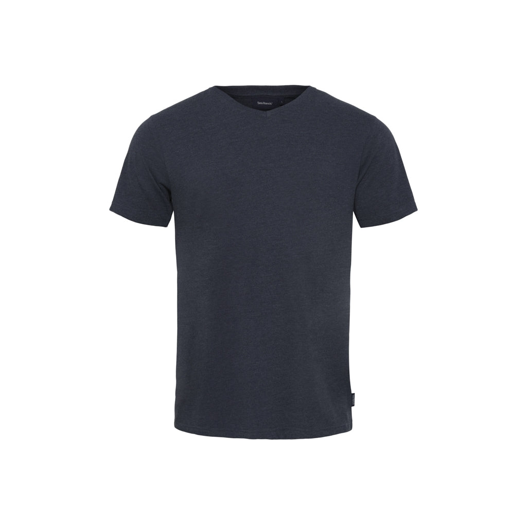 Sea Ranch Juan V-Neck Organic Cotton Tee T-shirts SR Navy