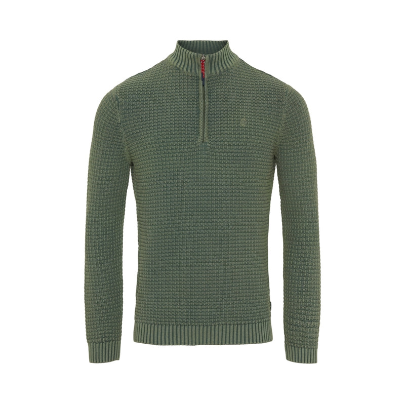 Sea Ranch Lance Knit Half Zip Strik 5026 Duck Green