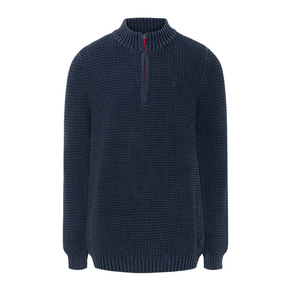 Sea Ranch Lance Knit Half Zip Strik Blå