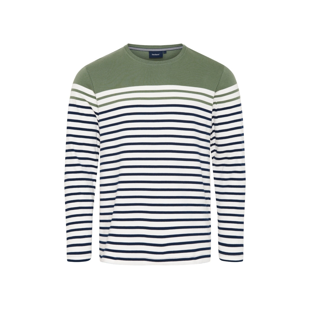 Sea Ranch Louie T-shirt Langærmet Tee 5054 Duck Green / Pearl