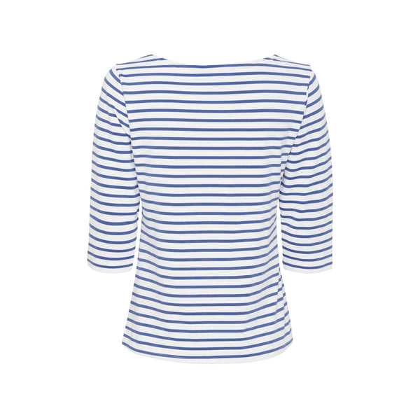 Sea Ranch Marina 3/4 ærme bluse med UV beskyttelse Langærmet Tee 1084 White/Federal Blue