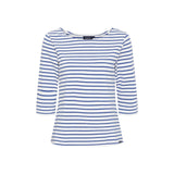 Sea Ranch Marina 3/4 ærme bluse med UV beskyttelse Langærmet Tee 1084 White/Federal Blue