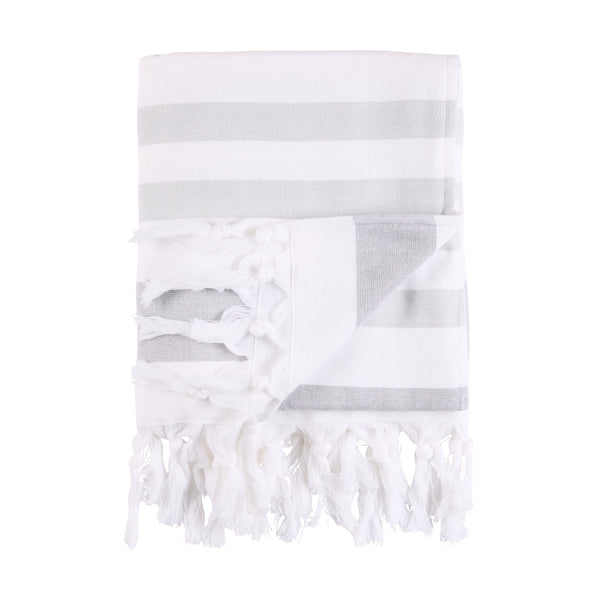 Sea Ranch Miami Beach Towel Håndklæder 9041 Mid Grey/White