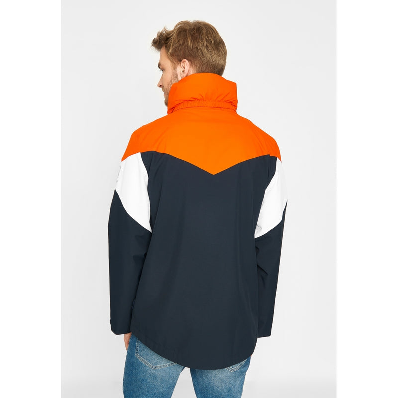 Sea Ranch Nikolai Colour Block Jacket Jackets and Coats Orange/Hvid/Mørk Navy