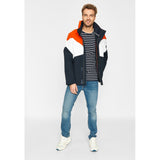 Sea Ranch Nikolai Colour Block Jacket Jackets and Coats Orange/Hvid/Mørk Navy