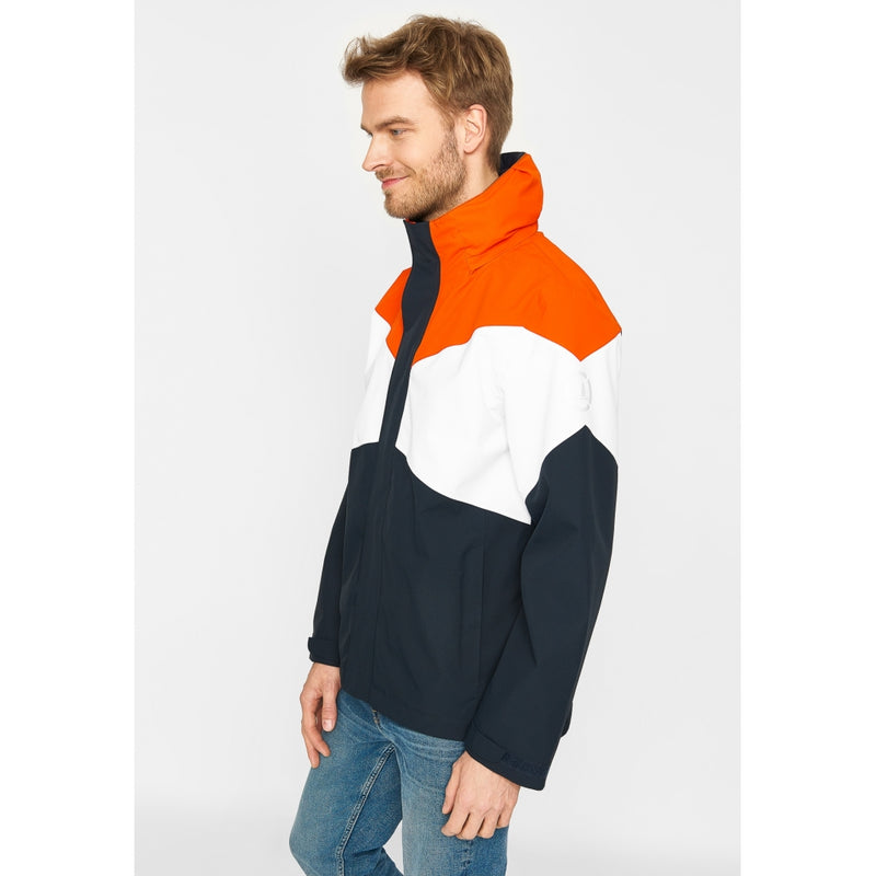 Sea Ranch Nikolai Colour Block Jacket Jackets and Coats Orange/Hvid/Mørk Navy