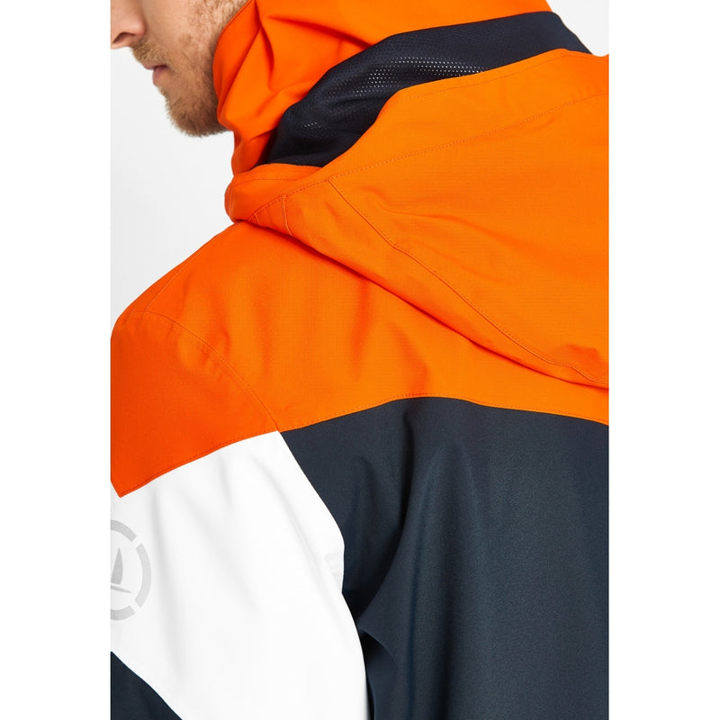 Nikolai Colour Block Jacket - Orange/Hvid/Mørk Navy