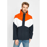 Sea Ranch Nikolai Colour Block Jacket Jackets and Coats Orange/Hvid/Mørk Navy