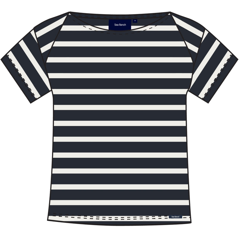 Sea Ranch Nova Stribet Kortærmet T-shirt T-shirts Mørk Navy/Pearl