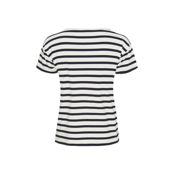Sea Ranch Nova Stribet Kortærmet T-shirt T-shirts Pearl/Mørk Navy