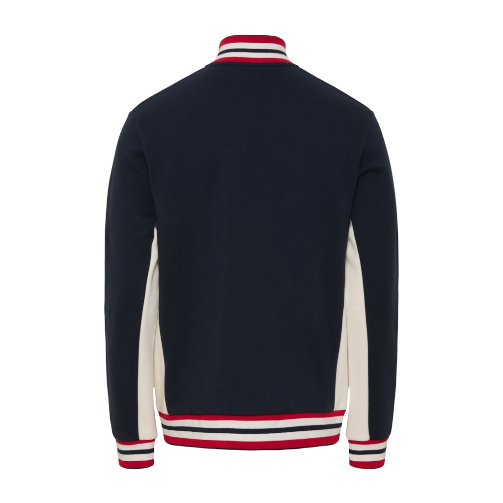 Sea Ranch Paul Sweat Zip Sweatshirts Mørk Navy/Pearl