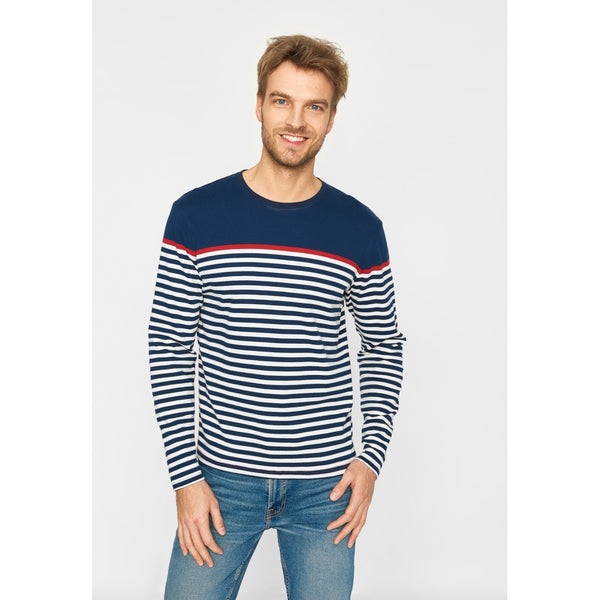 Sea Ranch Hauge Long sleeve Striped Tee Langærmet Tee SR Navy/SR Rød/Pearl