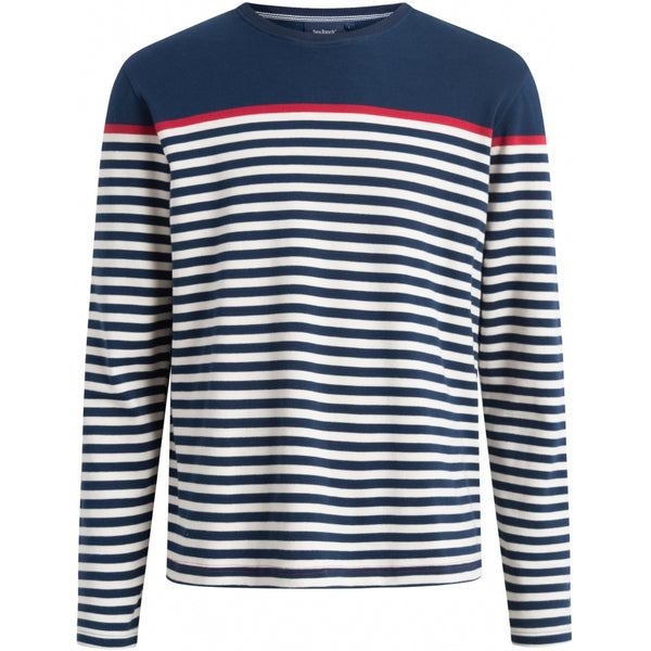 Sea Ranch Hauge Long sleeve Striped Tee Langærmet Tee SR Navy/SR Rød/Pearl