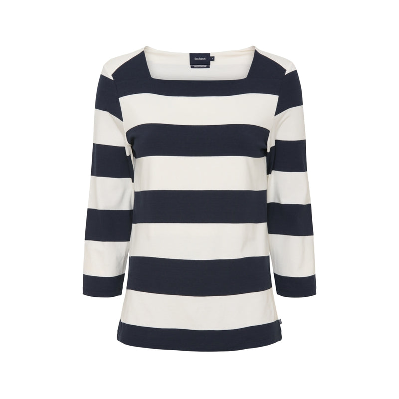 Sea Ranch Piper Langærmet Tee Mørk Navy/Pearl