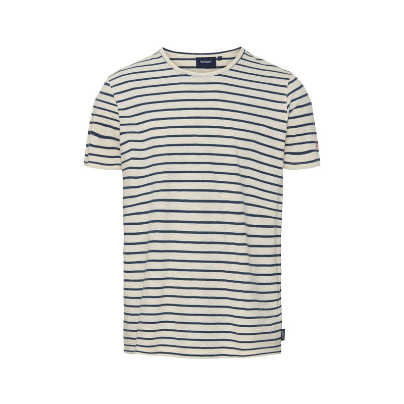 Sea Ranch Pontus Tee T-shirts 4191 Ecru/Insignia Blue