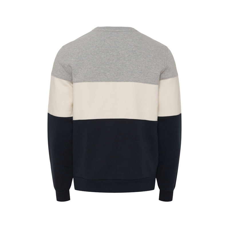 Sea Ranch Rob Sweat Sweatshirts 9040 Grey Melange/Pearl/Dark Navy