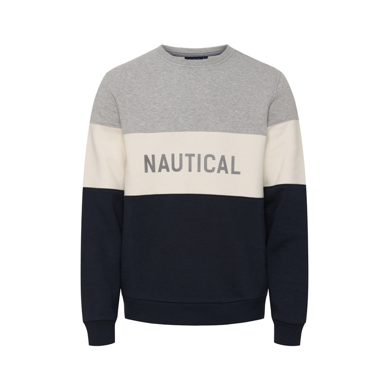 Sea Ranch Rob Sweat Sweatshirts 9040 Grey Melange/Pearl/Dark Navy