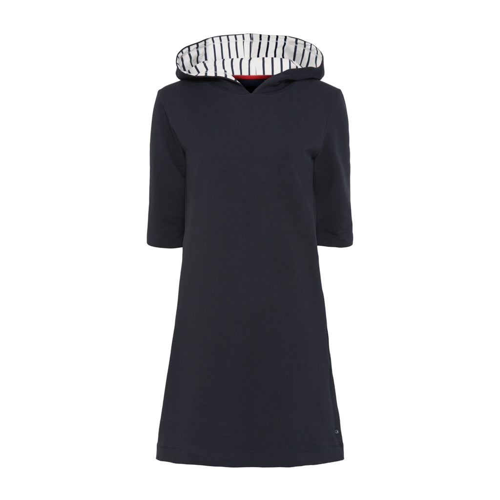 Sea Ranch Ronja Stribet 3/4 Ærmet Sweat Kjole Dresses / Shirts Mørk Navy