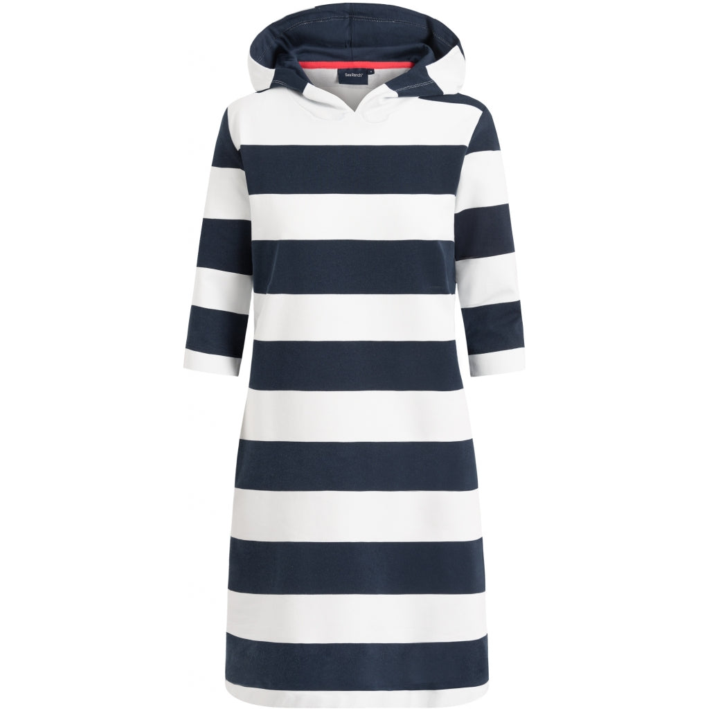 Sea Ranch Ronja Stribet 3/4 Ærmet Sweat Kjole Dresses / Shirts SR Navy/Pearl
