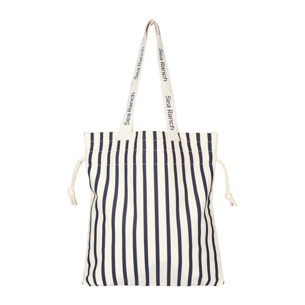 Sea Ranch Striped Beach Bag Tasker Ecru/SR Navy